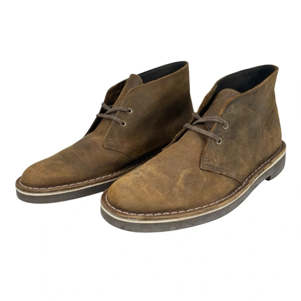 Clarks Men’s 7M Desert Boots Brown‎ Leather Chukka Classic Crepe Sole 26082286